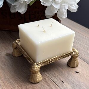 Candle in gold base